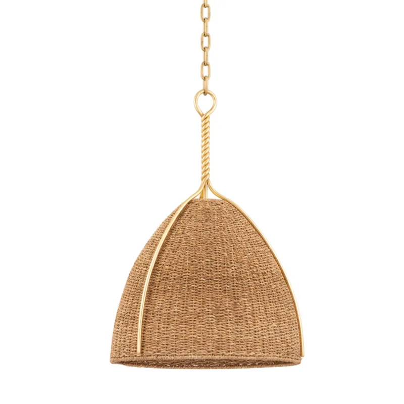 Woodlawn 1-Light Pendant in Vintage Gold Leaf 19W x 26.5H