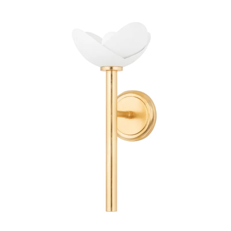 Dawson 1-Light Wall Sconce in Gold Leaf 7.25W x 16.75H