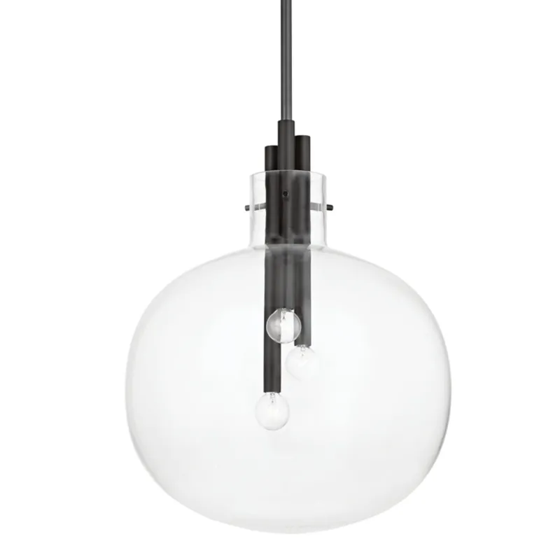 Hempstead 3-Light Pendant in Black Brass 18.25W x 22.5H