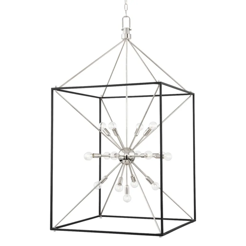 Glendale 25-Light Lantern in Polished Nickel 27L x 27W x 51.5H