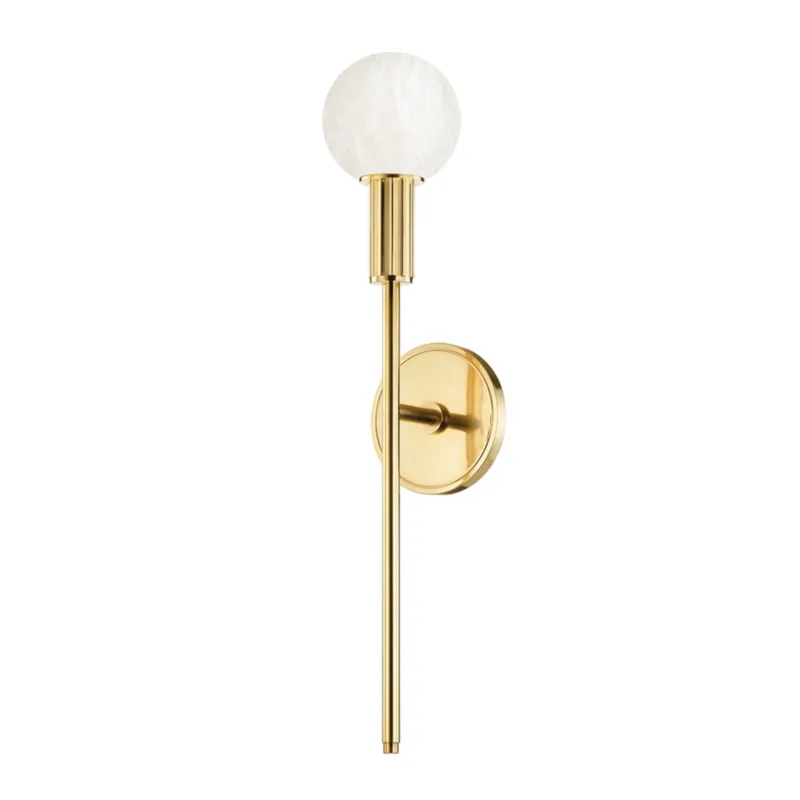 Murray Hill 1-Light Wall Sconce in Aged Brass 4.5W x 22H
