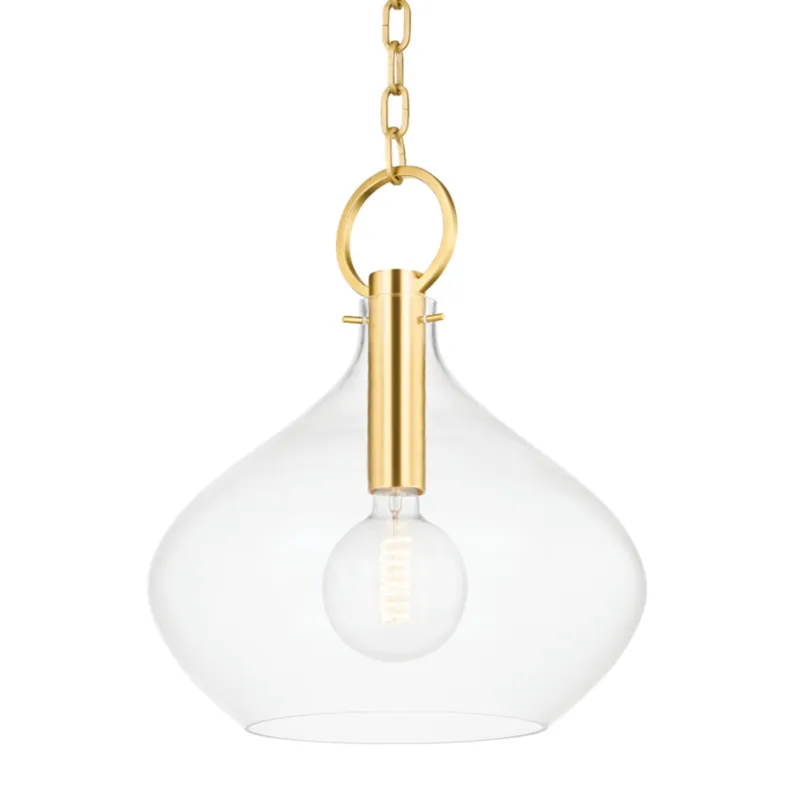 Lina 1-Light Pendant in Aged Brass by Becki Owens 16.75W x 19.5H