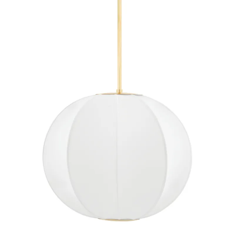 Jupiter 1-Light Pendant in Aged Brass by Kelly Behun 19.75W x 17H