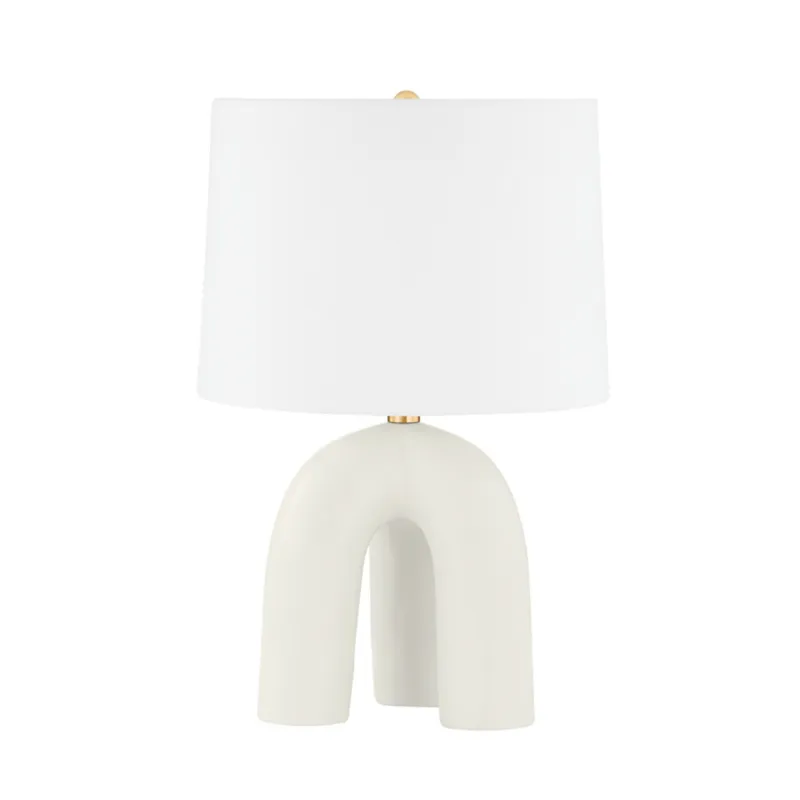 Mills Pond 1-Light Table Lamp in Aged Brass 13.75W x 21.75H