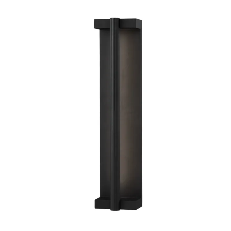 Calla 1-Light Exterior Wall Sconce in Texture Black 4.75W x 21.5H
