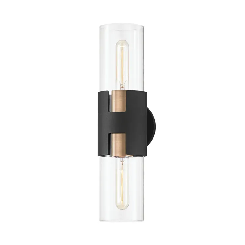 Amado 2-Light Wall Sconce in Patina Brass 4.75W x 17H