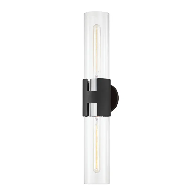 Amado 2-Light Wall Sconce in Polished Nickel 4.75W x 25.75H