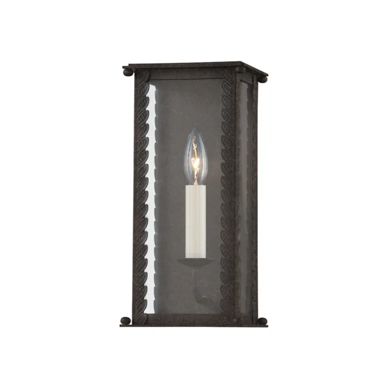 Zuma 1-Light Exterior Wall Sconce in French Iron 6.25W x 13H