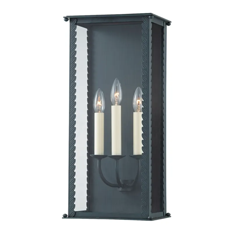 Zuma 3-Light Exterior Wall Sconce in Verdigris 9.5W x 21.25H