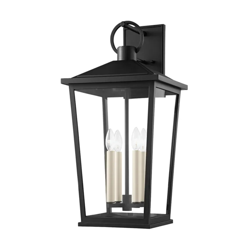 Soren 4-Light Exterior Wall Sconce in Texture Black 12.75W x 26.5H
