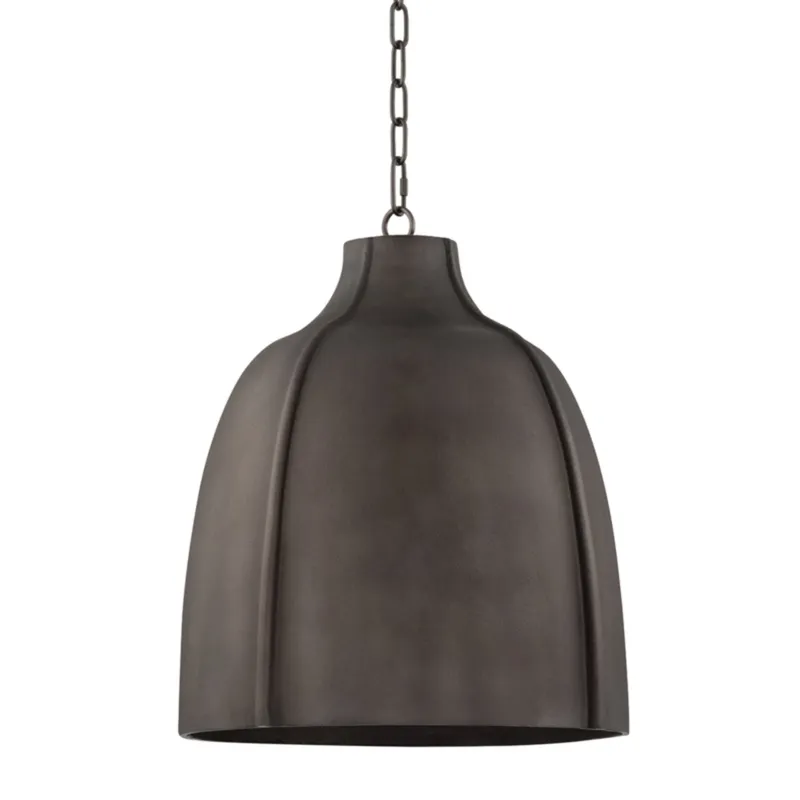 Flint 1-Light Pendant in Blackened Graphite 20W x 21H