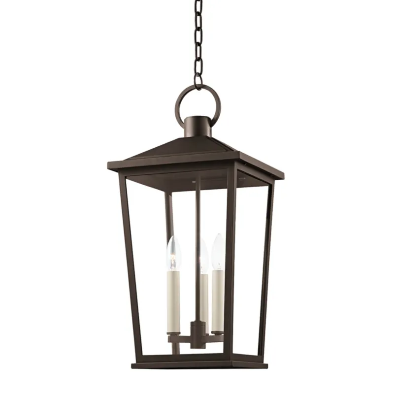 Soren 3-Light Exterior Pendant in Textured Bronze W/ Hl 11W x 23.5H