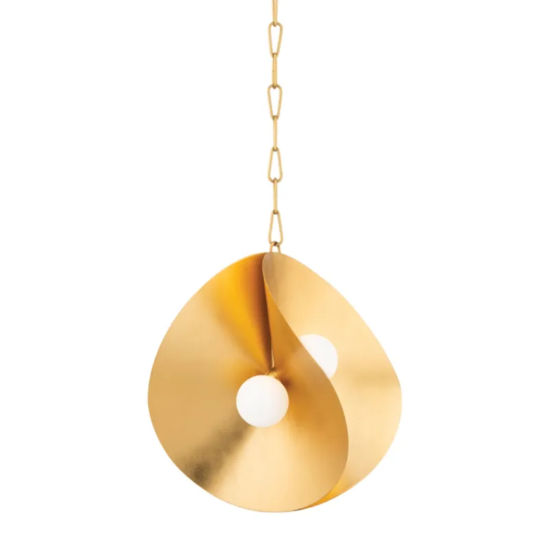 Peony 4-Light Pendant in Gold Leaf 18W x 18.75H