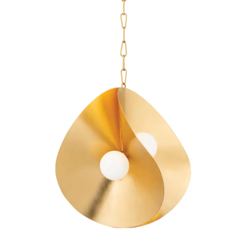 Peony 4-Light Pendant in Gold Leaf 23.5W x 24.5H