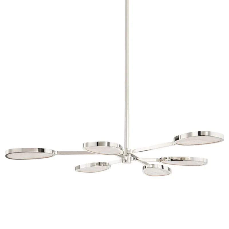 Patras 6-Light Chandelier in Burnished Nickel 56.75W x 7.75H