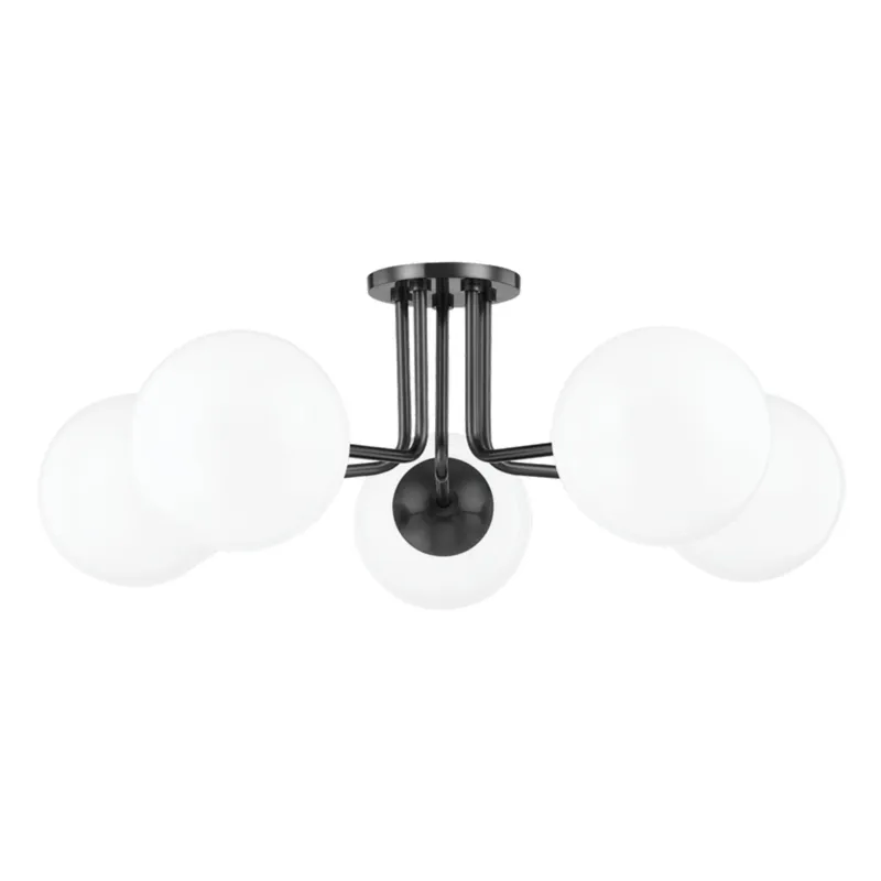 Stella 5-Light Semi Flush in Old Bronze 30W x 10.5H