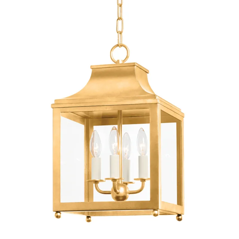 Leigh 4-Light Pendant in Vintage Gold Leaf 11.25W x 18.75H
