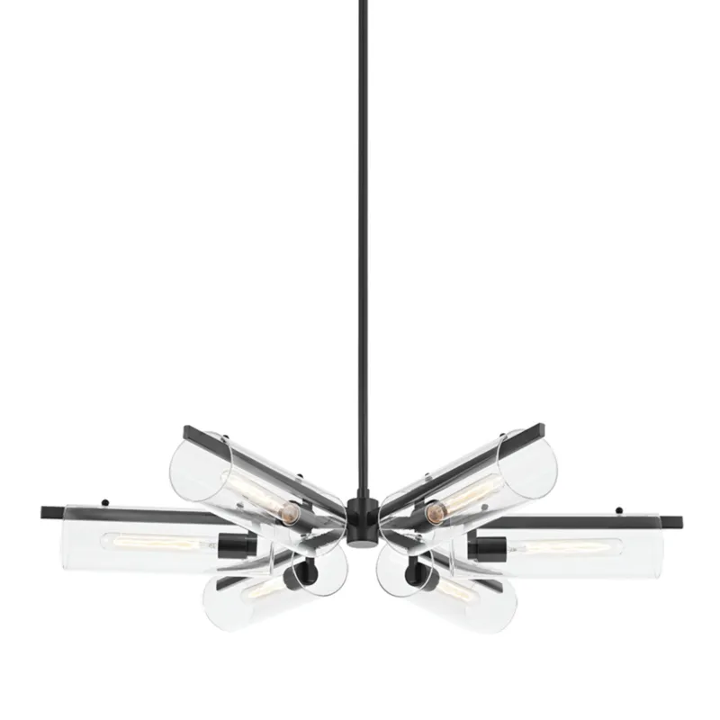 Ariel 6-Light Chandelier in Soft Black 40W x 9.5H