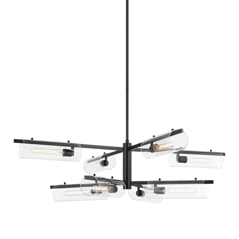 Ariel 8-Light Chandelier in Soft Black 52.75W x 16.25H