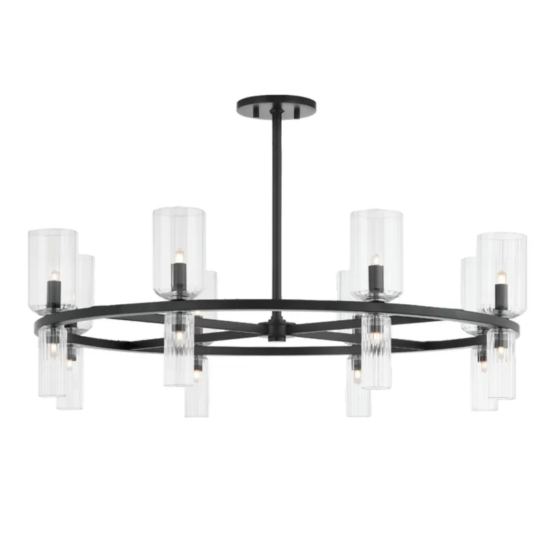 Tabitha 16-Light Chandelier in Soft Black 33.75W x 11H