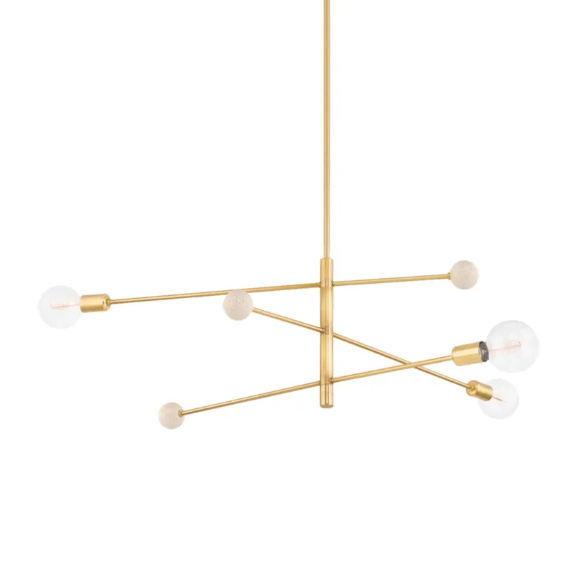 Slater 3-Light Chandelier in Aged Brass 65.75W x 16H