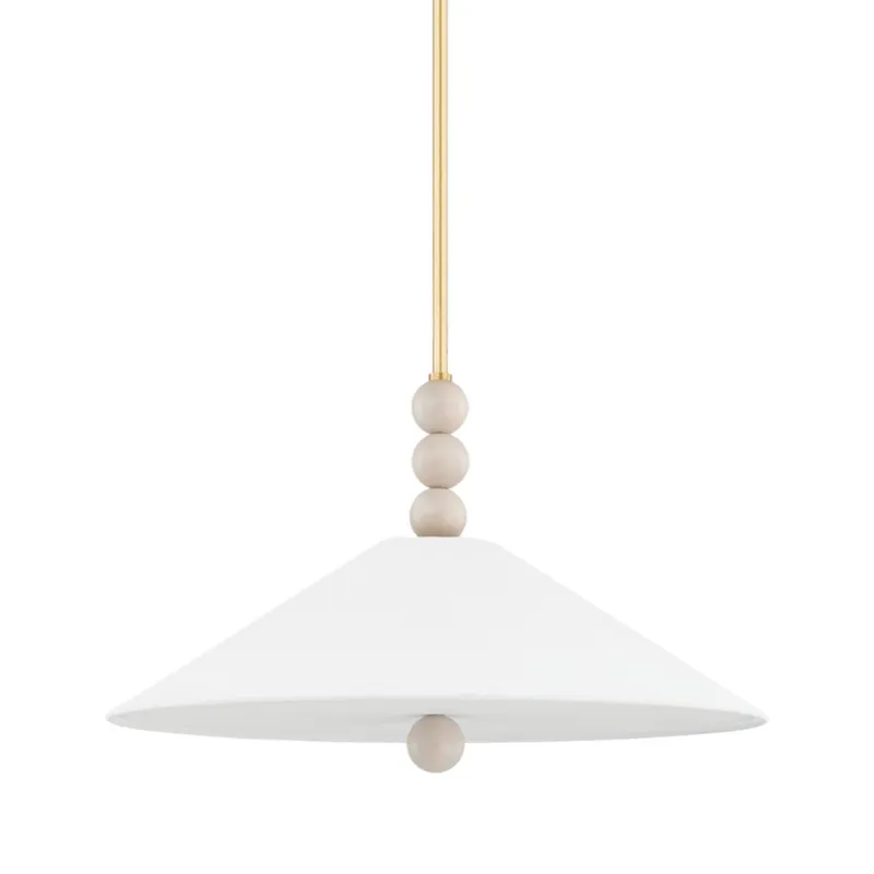 Alexis 2-Light Pendant in Aged Brass 22W x 13.75H