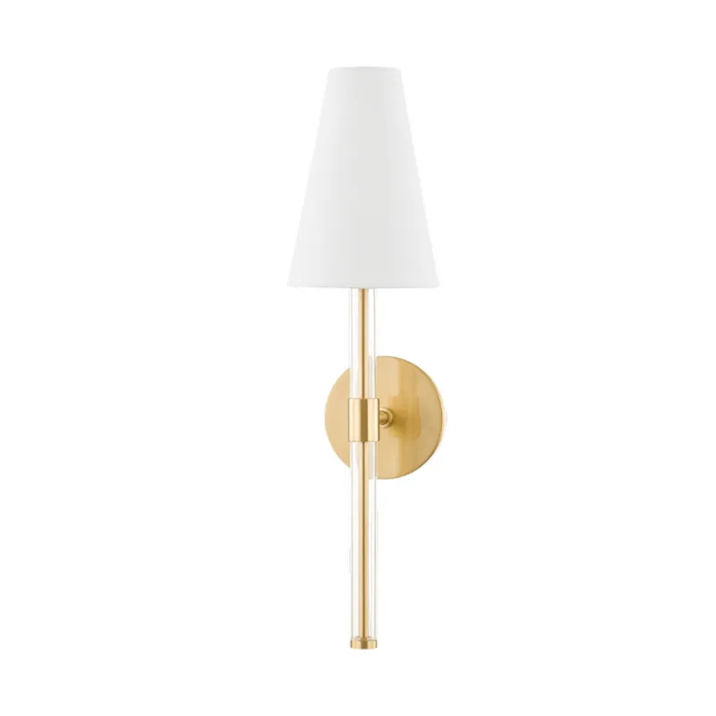 Janelle 1-Light Wall Sconce in Aged Brass 5.5W x 21.25H