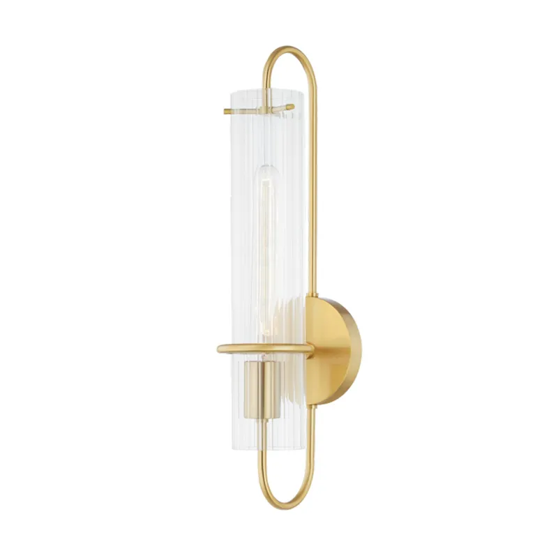 Beck 1-Light Wall Sconce in Aged Brass 4.75W x 20.25H
