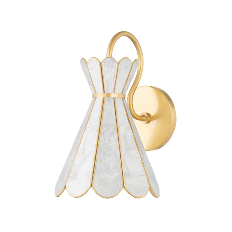 Lyra 1-Light Wall Sconce in Aged Brass 7W x 12H