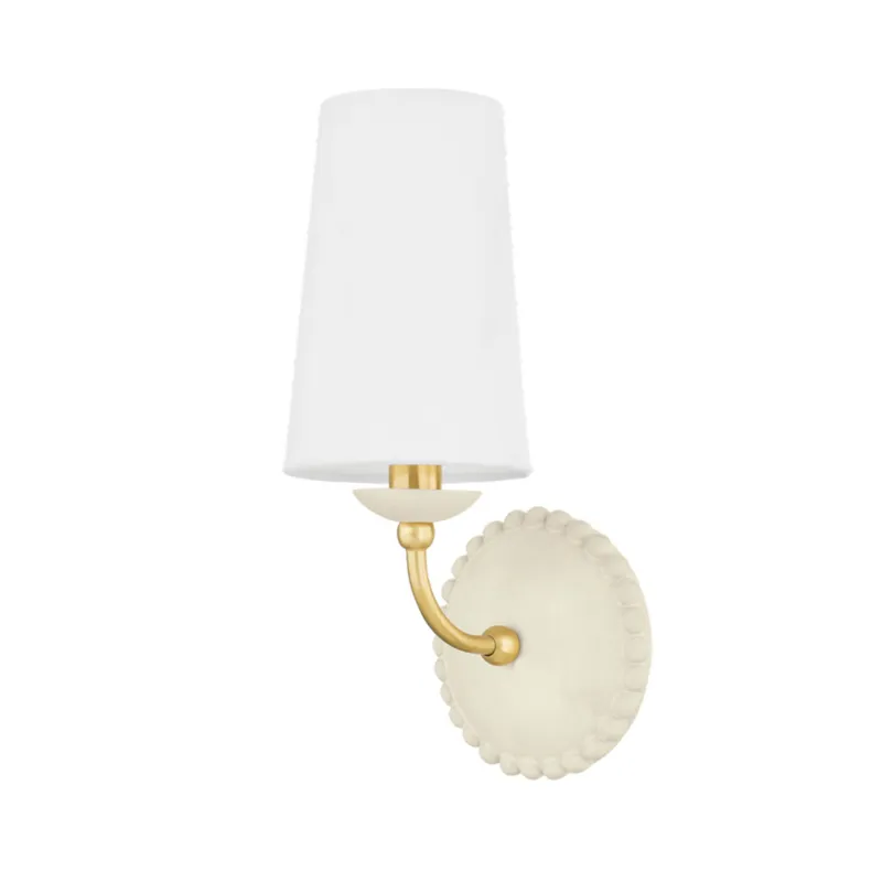 Rhea 1-Light Wall Sconce in Aged Brass 5.5W x 13.25H