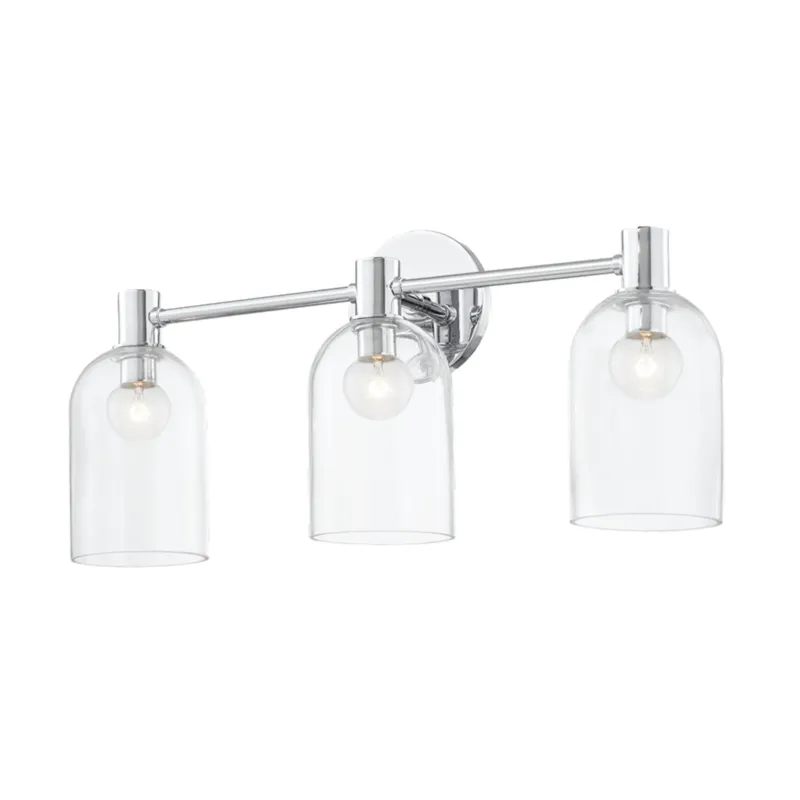 Paisley 3-Light Bath and Vanity in Polished Chrome 21.75W x 9.75H