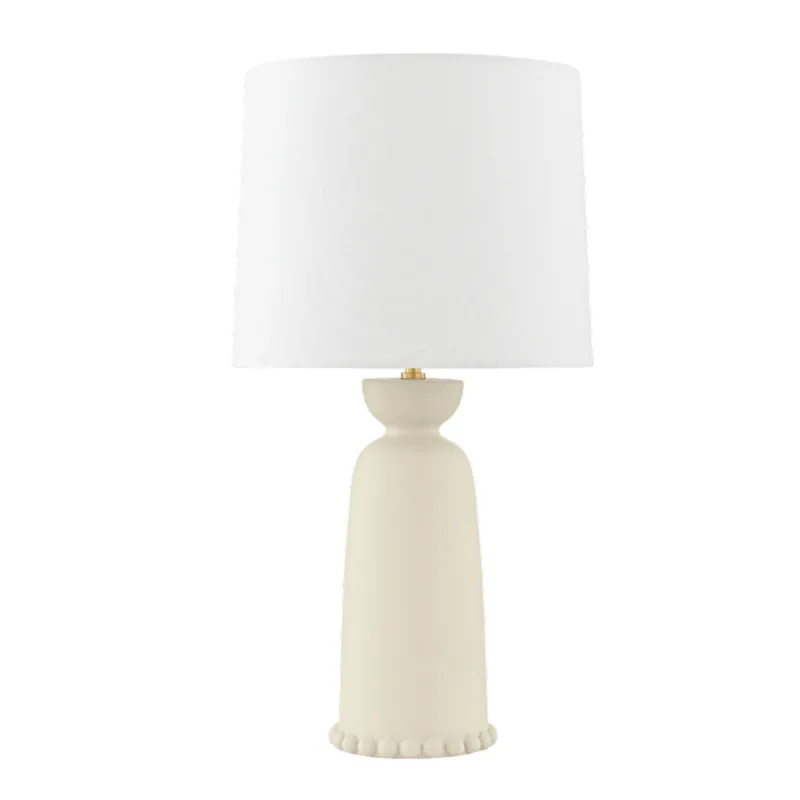 Rhea 1-Light Table Lamp in Aged Brass 13.5W x 26.75H