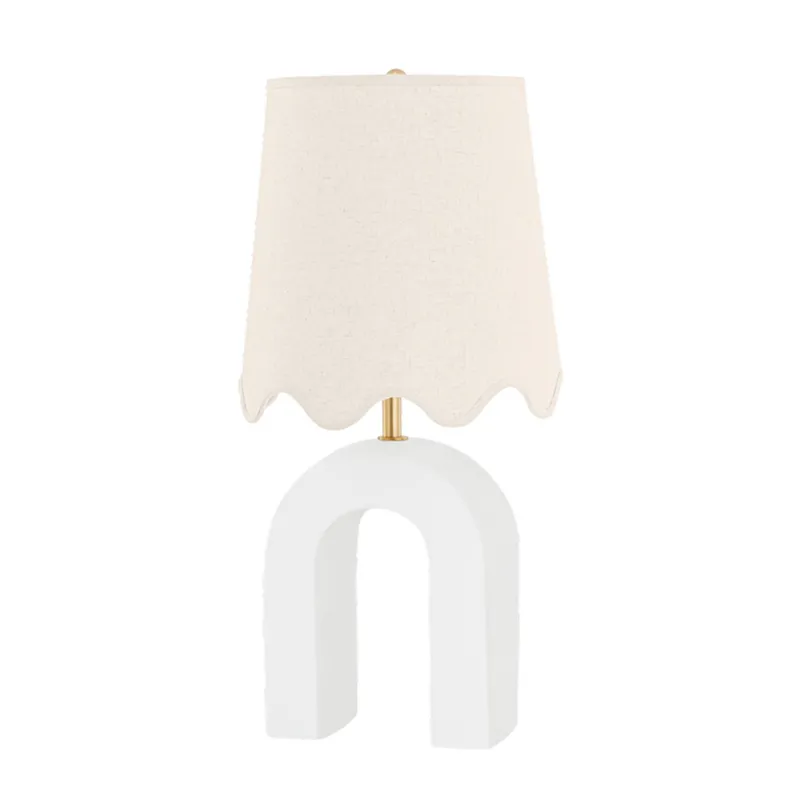 Roshani 1-Light Table Lamp in Aged Brass by Dabito 12W x 24H