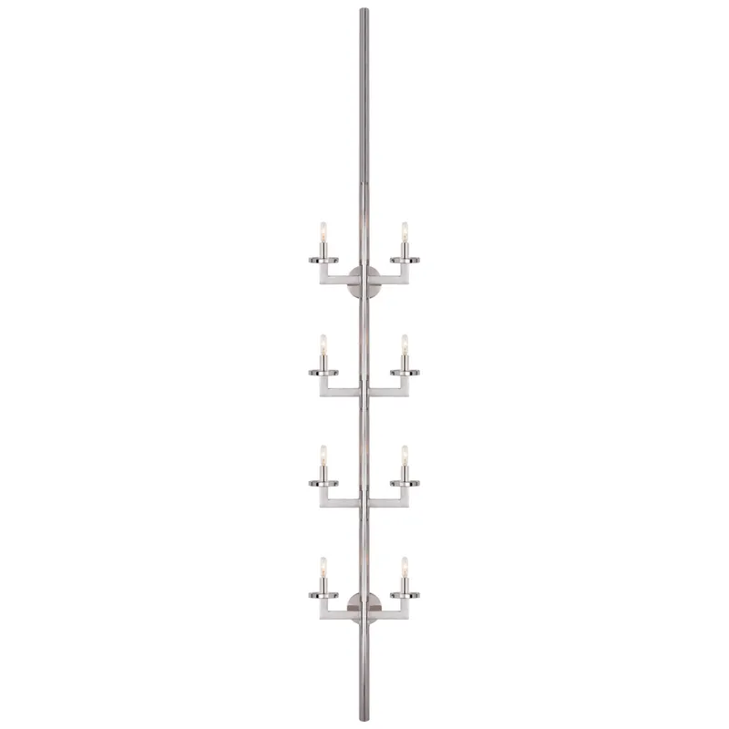 Kelly Wearstler Liaison Statement Sconce in Polished Nickel Wall Light W12.75" x H84.25"