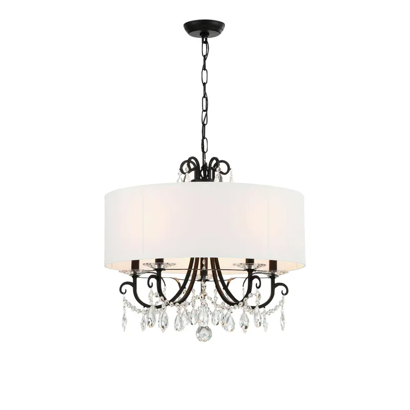 Othello 24'' Matte Black Chandelier Black 24"W x 21"H x 24"D