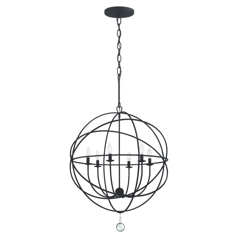 Solaris 22.5'' Black Chandelier Black 22.5"W x 27.5"H x 22.5"D