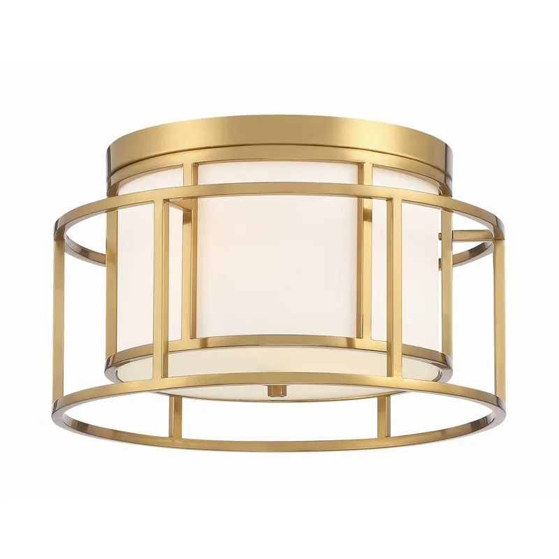 Brian Patrick Flynn Hulton 15'' Luxe Gold Flush Mount Gold 15"W x 9"H x 15"D