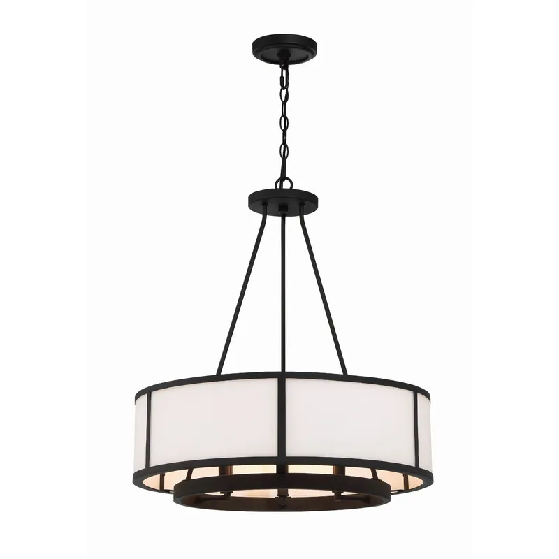 Bryant 24'' Black Forged Chandelier Black 24"W x 27.75"H x 24"D