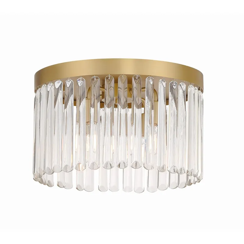 Emory 15'' Modern Gold Flush Mount Gold 15"W x 9.25"H x 15"D