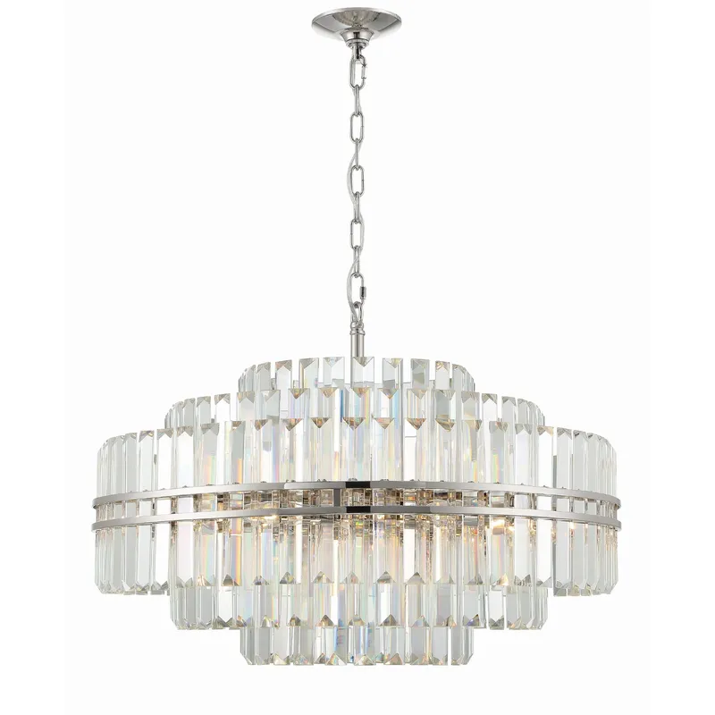 Hayes 28'' Polished Nickel Chandelier Silver 28"W x 20.5"H x 28"D