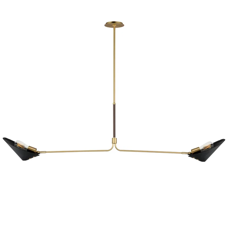 Studio M SM81802NAB Cavalier 2-Light Pendant in Natural Aged Brass by Mat Sanders