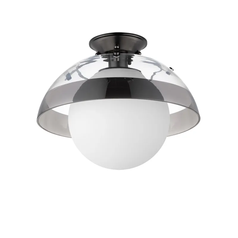 Studio M SM31009MSCLGM Domain 14" Semi - Smoke/Gunmetal Flush Mount by Mat Sanders