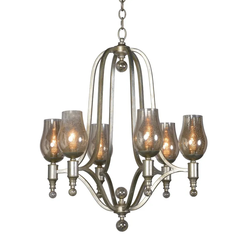 Studio M SM23975MGSG Mirabelle 6-Light Chandelier in Silver Gold
