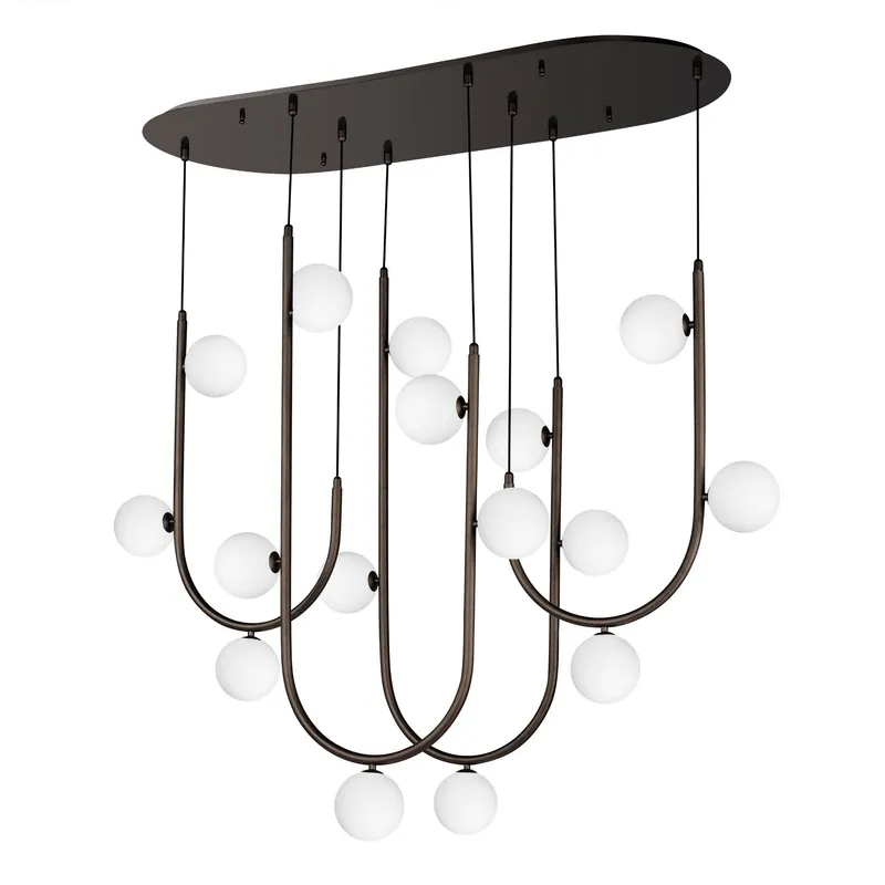 Studio M SM24916BBZ Contour 16-Light Cord Hung Pendant 3000K in Brushed Bronze by Nina Magon