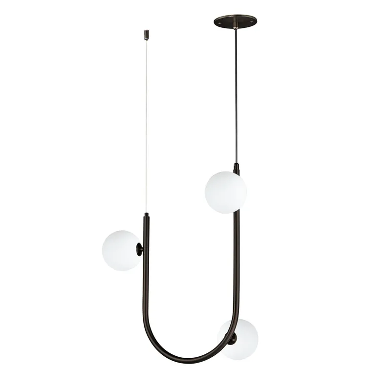Studio M SM24903BBZ Contour 3-Light Cord Hung Pendant 3000K in Brushed Bronze by Nina Magon