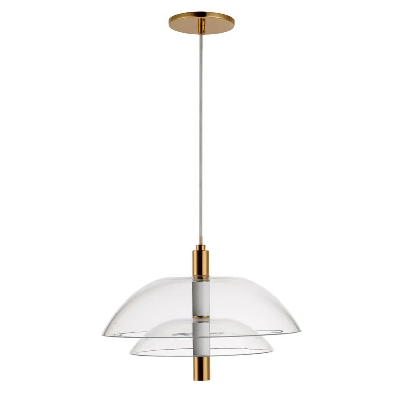 Studio M SM24701CLFG Arya Single Pendant - Clear French Gold by Nina Magon