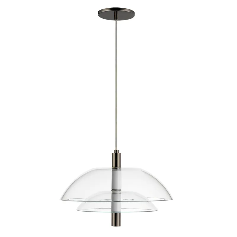Studio M SM24701CLBC Arya Single Pendant - Clear Black Nickel in Black Chrome by Nina Magon