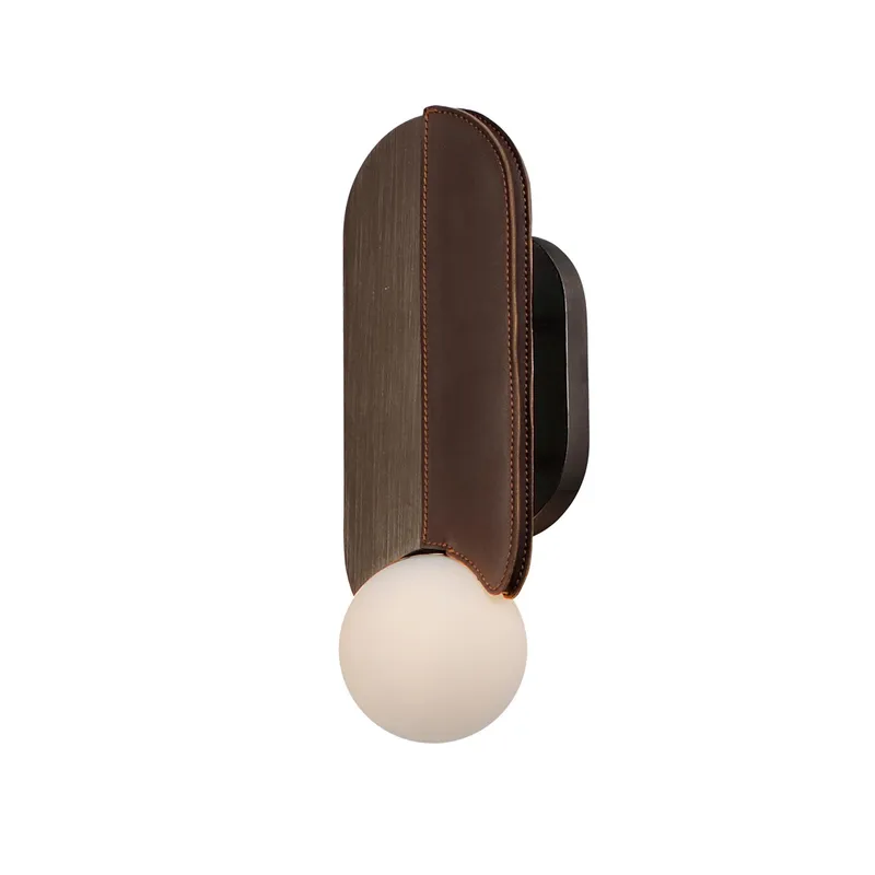 Studio M SM24601BBZ Stitched Down-Light Wall Sconce in Brushed Bronze by Nina Magon