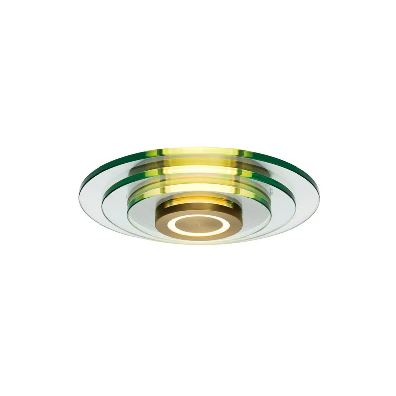 Studio M SM24400CLNAB Stratum 1-Light LED Wall/Flush Mount in Natural Aged Brass by Nina Magon