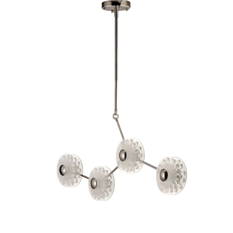 Studio M SM23874FTCLPN Peony 8-Light LED Pendant in Polished Nickel